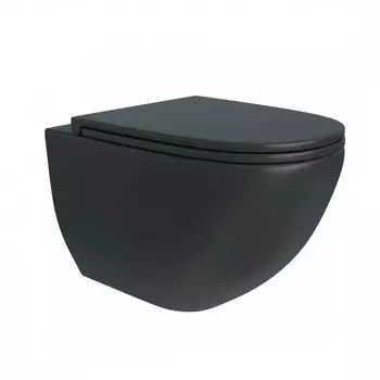 Унитаз подвесной Maretti Elena EA10PBM61-560 безободковый с микролифтом, черный