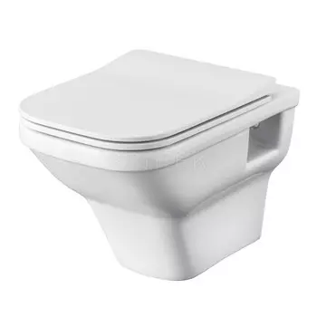 Унитаз подвесной Santek Лайн 1WH501574 с горизонтальным выпуском, безободковый