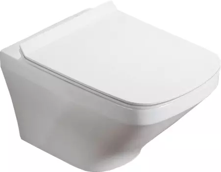 Унитаз подвесной SantiLine SL-5003 безободковый, с сиденьем микролифт, белый