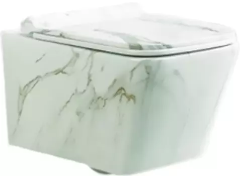 Унитаз подвесной SantiLine SL-5007MRB под мрамор