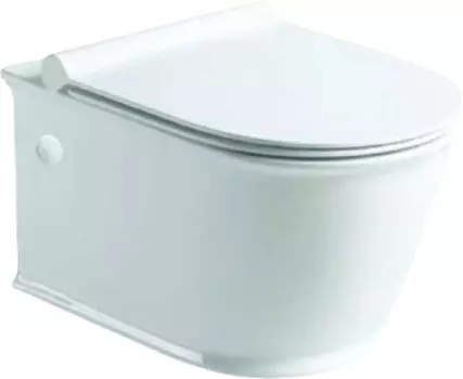 Унитаз подвесной SantiLine SL-5009 безободковый, с микролифтом