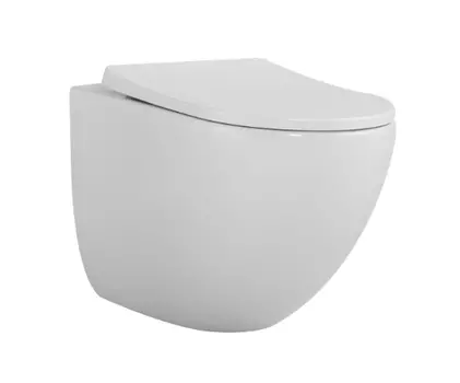 Унитаз подвесной SantiLine SL-5025Z безободковый, с системой смыва Tornado, белый