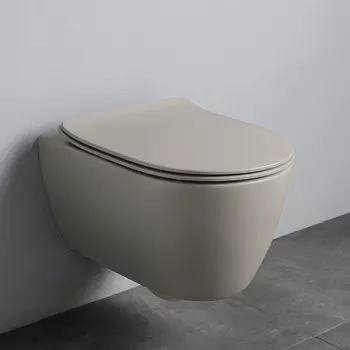 Унитаз подвесной Scarabeo Glam 5201/TW B52 безободковый, Bicolors Sand