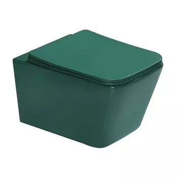 Унитаз подвесной SantiLine SL-5007G зеленый матовый