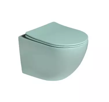 Унитаз подвесной SantiLine SL-5103 светло-зеленый матовый