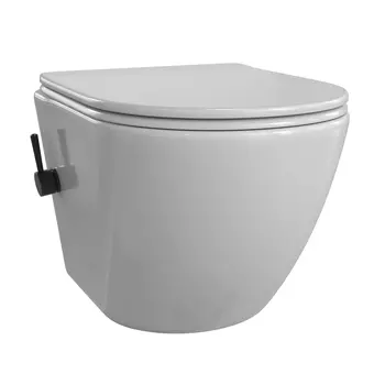 Унитаз подвесной Taliente Amato AM25010+SMnero безободковый с сиденьем микролифт