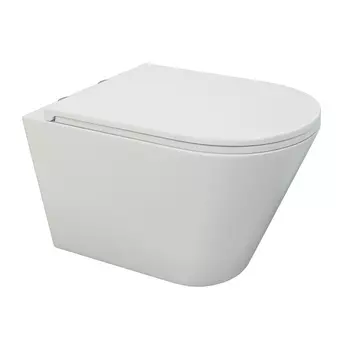 Унитаз подвесной Terminus Классик 02W54x36W безободковый, с микролифтом, белый