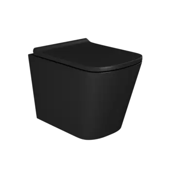 Унитаз подвесной Teymi Helmi S T40302MB безободковый, сиденье микролифт, черный матовый