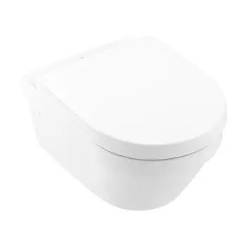 Унитаз подвесной Villeroy & Boch Architectura 4694HRR1 CeramicPlus безободковый, с сидением микролифт, альпийский белый