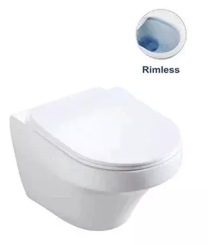 Унитаз подвесной Vincea Edge VT1-27 безободковый, белый