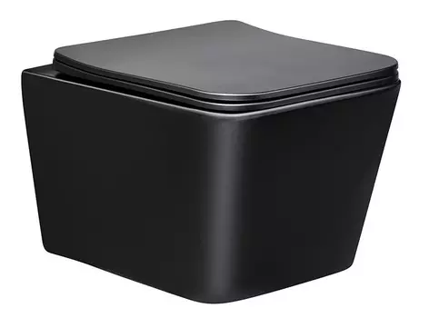 Унитаз подвесной Vincea Q-Line VT1-12MB безободковый, матовый черный