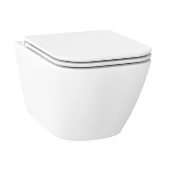 Унитаз подвесной Wellsee Pure BY Wellsee 182603001 безободковый, с микролифтом, белый матовый