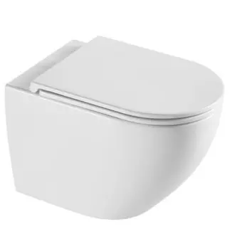 Унитаз подвесной WeltWasser WW MERZBACH 043 XL GL-WT безободковый, с сиденьем микролифт, белый