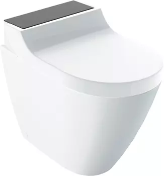 Унитаз приставной Geberit AquaClean Tuma Comfort 146.310.SJ.1 вставка черное стекло