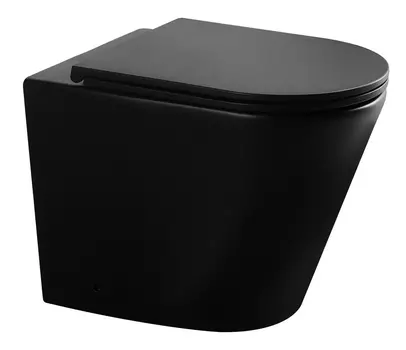 Унитаз приставной Gid TRS-263Bm черный матовый