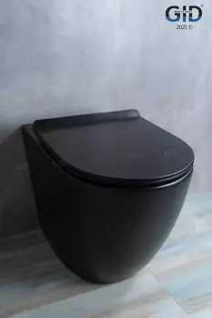 Унитаз приставной Gid Convexo TRS-269BM черный матовый