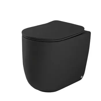 Унитаз приставной Kerasan Nolita 531931 безободковый, черный матовый