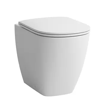 Унитаз приставной Laufen Lua 8.2308.1.000.000.1 безободковый, белый глянец