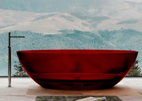 Ванна Abber Kristall AT9702Rubin прозрачная красная