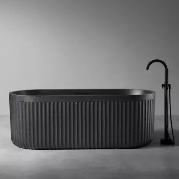 Ванна из искусственного камня Abber Stuttgart AM9925B черная матовая