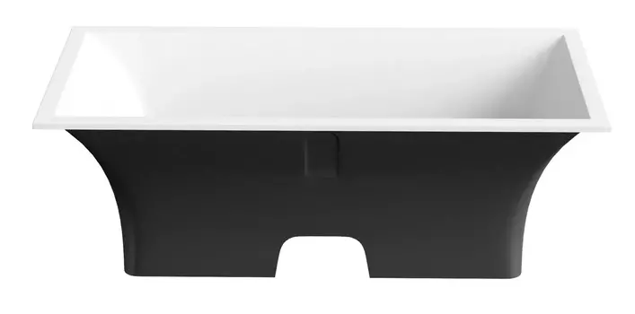 Ванна из искусственного камня Bas Мадрид 170x80, черная
