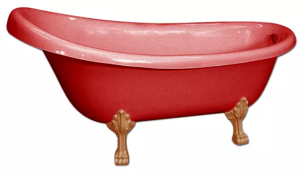 Ванна из искусственного камня Castone Даллас цветная, ножки бронза