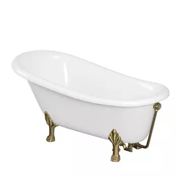 Ванна из искусственного камня Creto Corsica 24-1114 170х80 с бронзовыми ножками