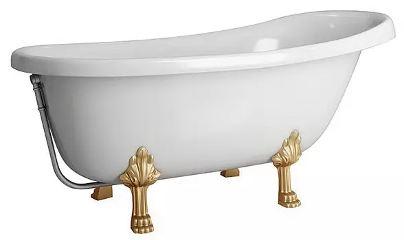 Ванна из искусственного камня Фэма Салерно (ножки бронза, слив-перелив пластик)