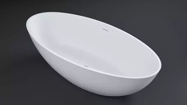 Ванна из искусственного камня Nilo Sonata Solid bianco mat 180х85