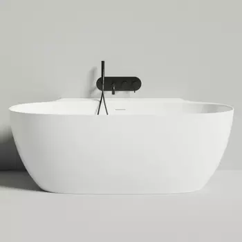 Ванна из искусственного камня Salini Alda Wall 101925M 170х90 см белая матовая