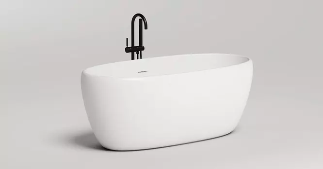 Ванна из искусственного камня Salini Luce 150х75 отдельностоящая, белый матовый S-stone 100122M