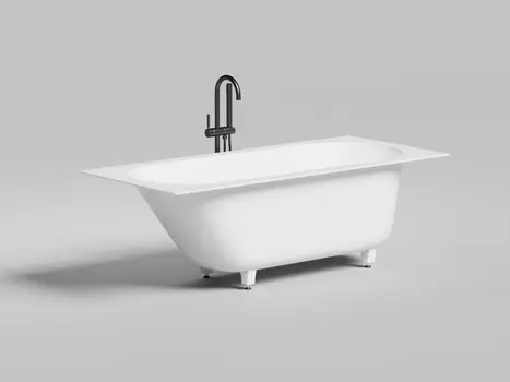 Ванна из искусственного камня Salini Ornella Kit 170х75 с ножками S-Sense, белый глянцевый