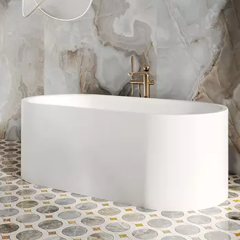 Ванна из искусственного камня Salini Perla 1049101G 170х80 белая глянцевая S-Sense