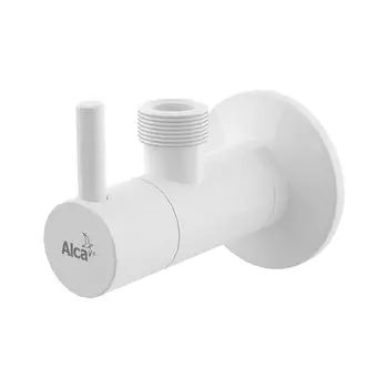 Вентиль AlcaPlast ARV003B угловой 1/2" x 1/2" круглый, белый