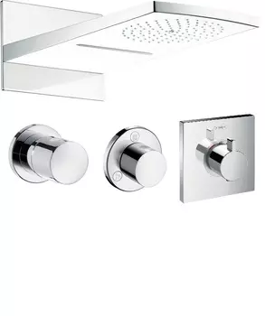 Верхний душ Hansgrohe Raindance Rainfall 180 AIR 2jet 28433400 хром/белый
