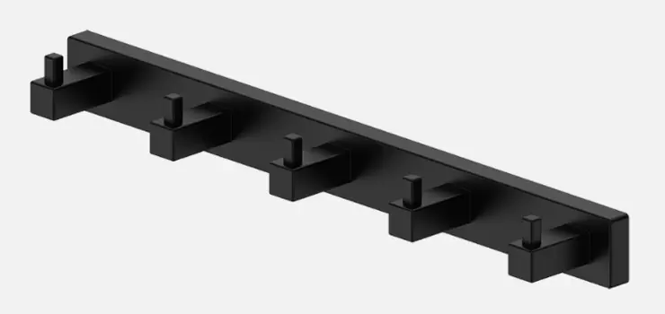 Вешалка 5 крючков D&C Domincare DC8916-5MB черный матовый