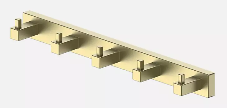 Вешалка 5 крючков D&C Domincare DC8916-5BG золото матовое