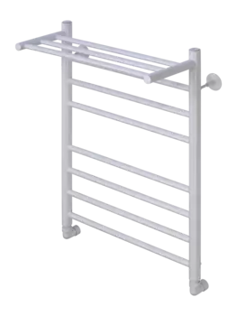 Водяной полотенцесушитель Comfysan Luce W-8 80х50 см, белый матовый, с полкой