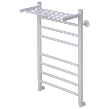 Водяной полотенцесушитель Comfysan Luce W-8 80х40 см, белый матовый, с полкой