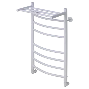 Водяной полотенцесушитель Comfysan Noumi W-8 80х40 см, белый матовый, с полкой