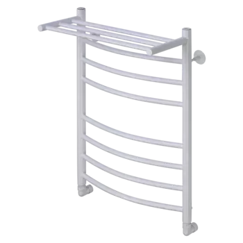 Водяной полотенцесушитель Comfysan Noumi W-8 80х50 см, белый матовый, с полкой