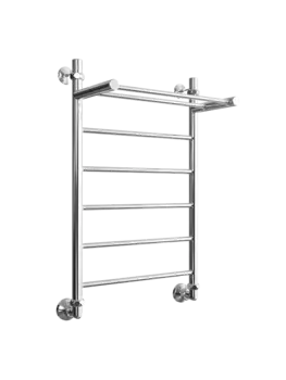 Водяной полотенцесушитель Двин FJ 4627152138069 полированный, 40х80 см, c полкой
