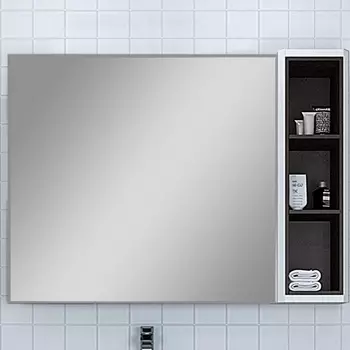 Зеркало Акватон Брук 120 (100+20) с полкой, дуб феррара