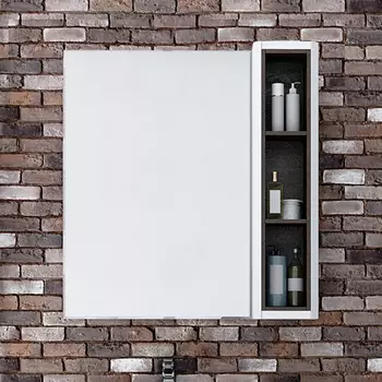 Зеркало Акватон Брук 80 (60+20) с полкой, дуб феррара