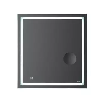 Зеркало Am.Pm Gem 65х70 с контурной LED-подсветкой, часами и косметическим зеркалом