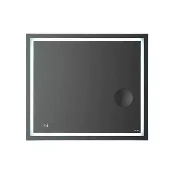 Зеркало Am.Pm Gem 80х70 с контурной LED-подсветкой, часами и косметическим зеркалом