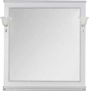 Зеркало Aquanet Валенса 90 белый краколет/серебро (без светильников)