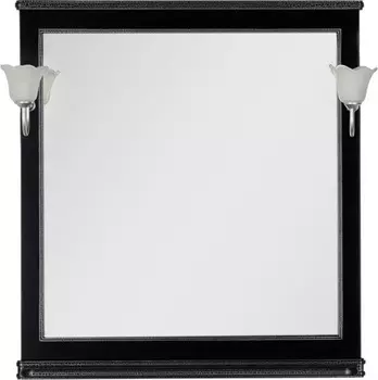 Зеркало Aquanet Валенса 90 черный краколет/серебро (без светильников)