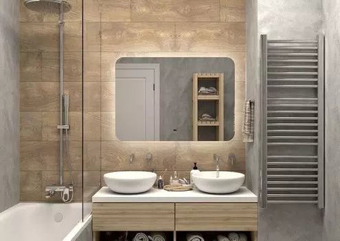 Зеркало Art&Max Ravenna AM-Rav-1000-700-DS-F с подсветкой