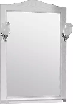 Зеркало ASB-Woodline Римини Nuovo 60 белое (патина серебро)